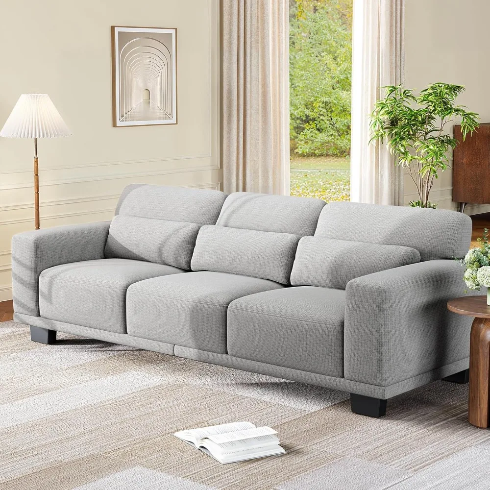 Amada 3 Seater Sofa Couch for Living Room,89" Modern Couch with Deep Seats &Wide Armrests,Comfy Sofa with Supportive Futon